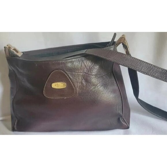 Max Chaoul Couture Purse Vintage Leather Brown Shoulder Handbag Velvet Lining - Picture 9 of 16